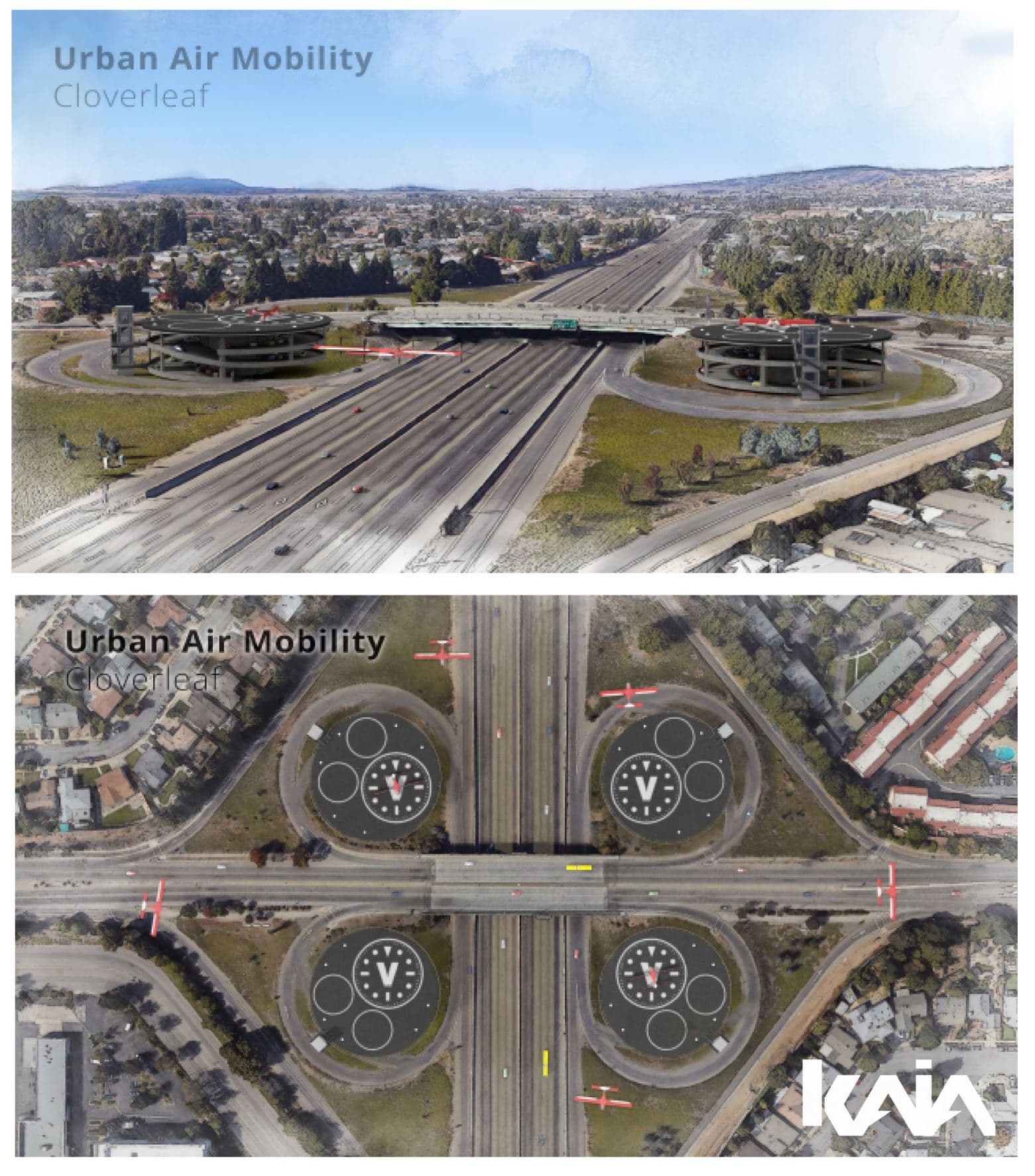 NASA cloverleaf vertiports
