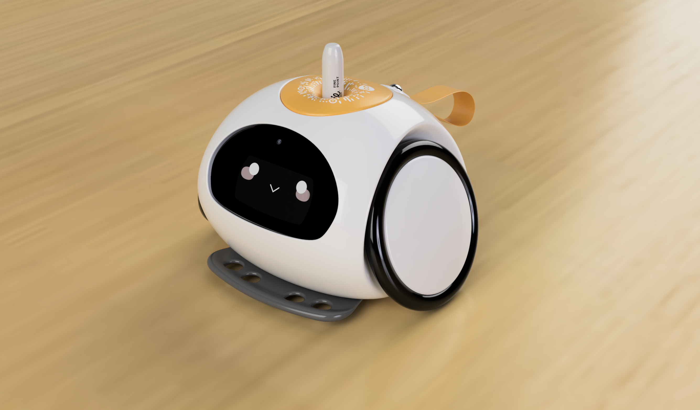 DoodleBot model view, front