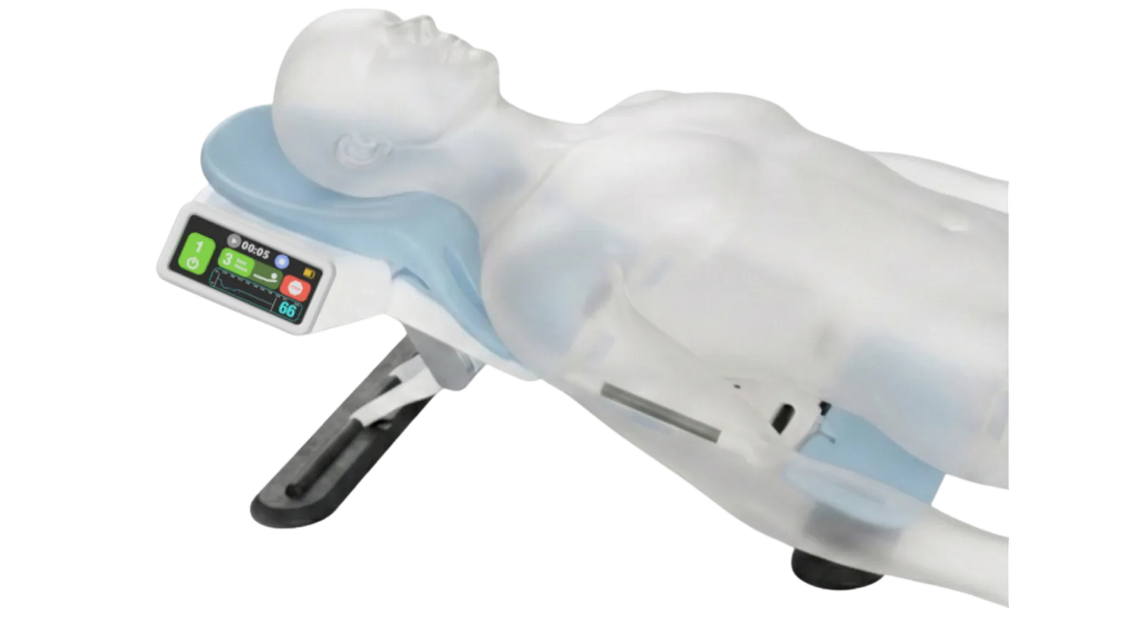 ELEGARD head-up CPR device positioning a patient during resuscitation